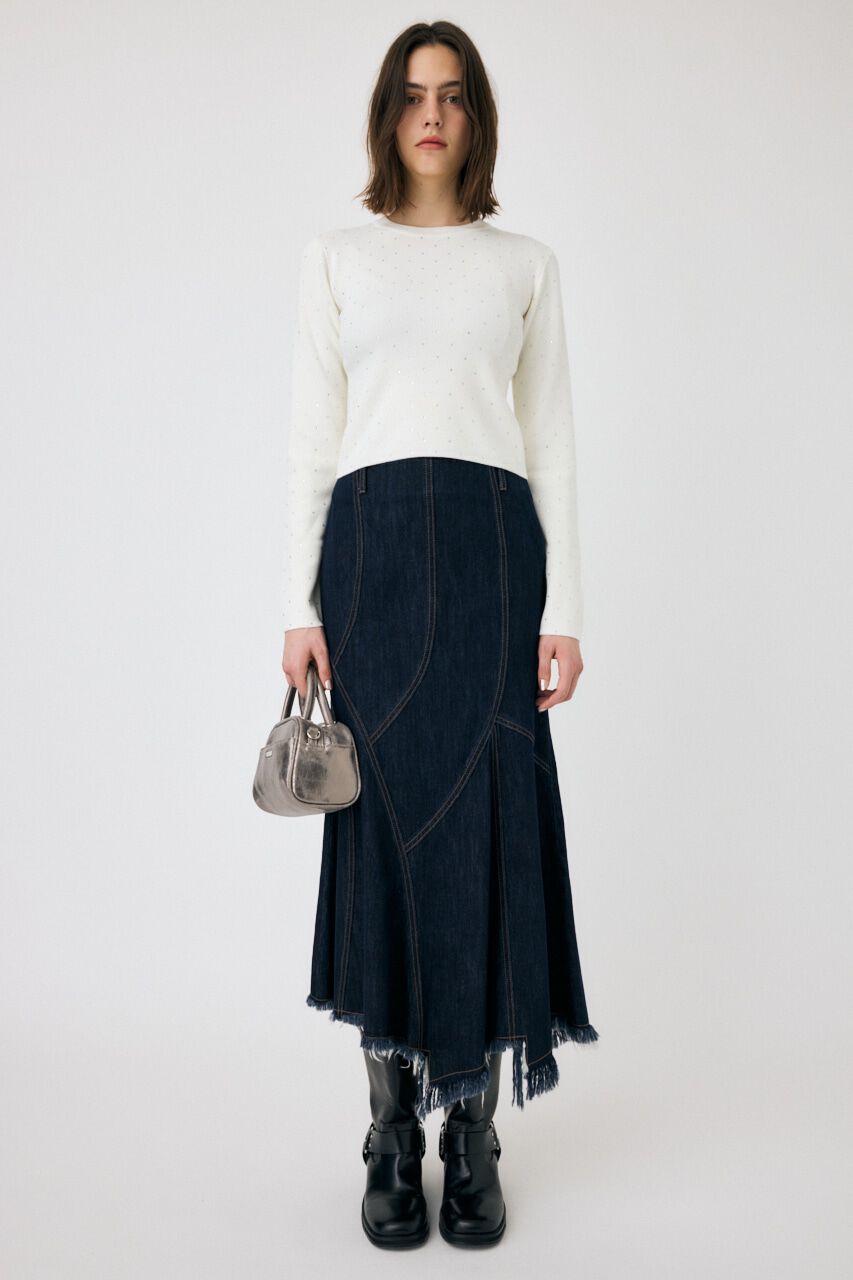 MOUSSY「RHINESTONE ニットトップス」|ニット・セーター|