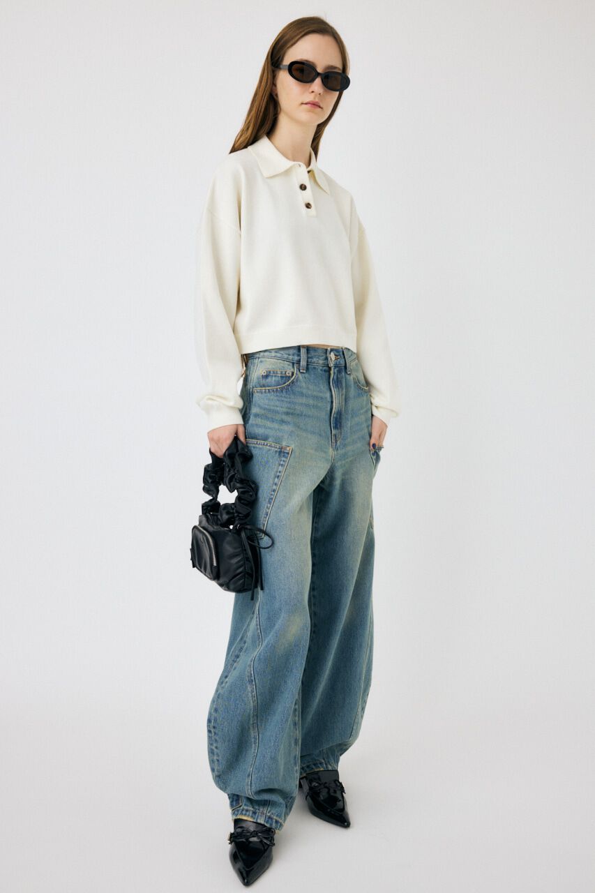 MOUSSY「BOXY KNIT ポロ」|ニット・セーター|IVOY3