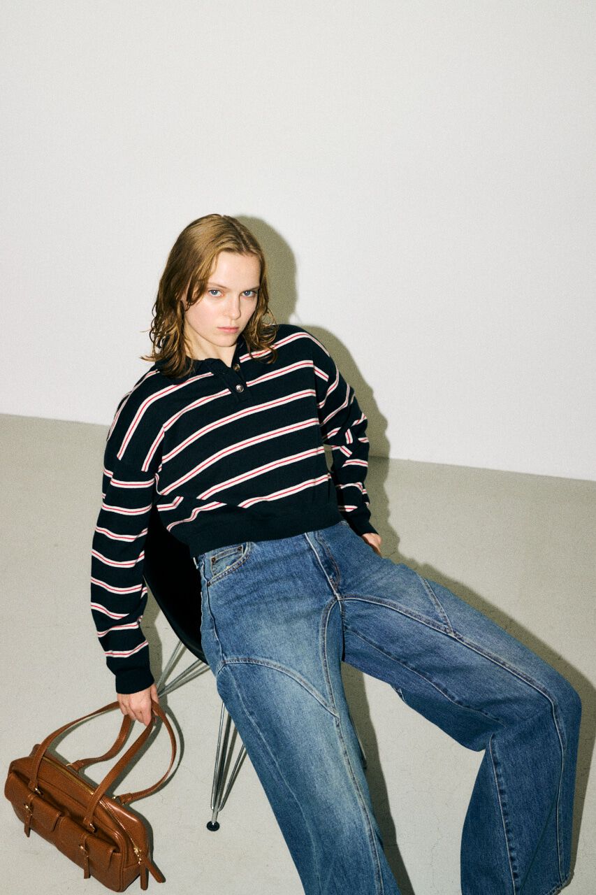 MOUSSY「BOXY KNIT ポロ」|ニット・セーター|