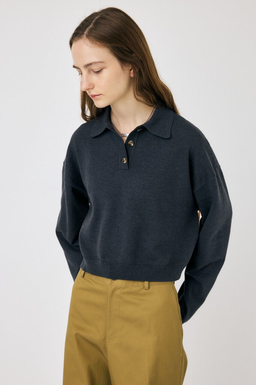 MOUSSY「BOXY KNIT ポロ」|ニット・セーター|