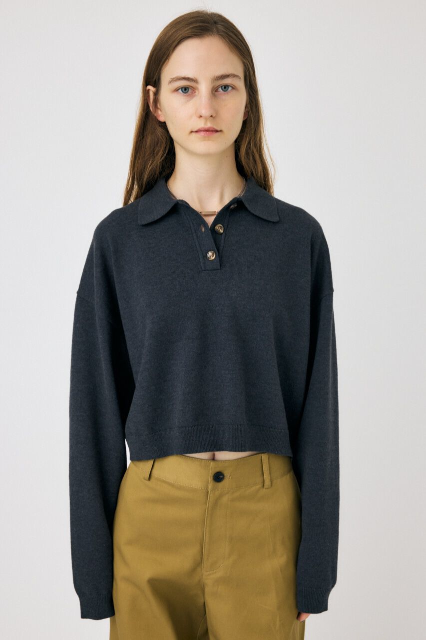 MOUSSY「BOXY KNIT ポロ」|ニット・セーター|