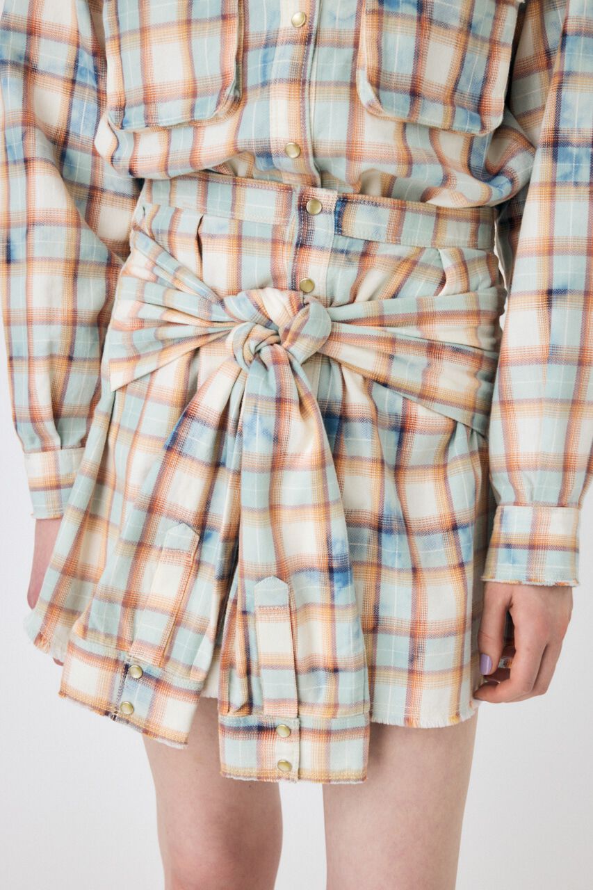 MOUSSY「BLEACH CHECK スカート」|スカート|