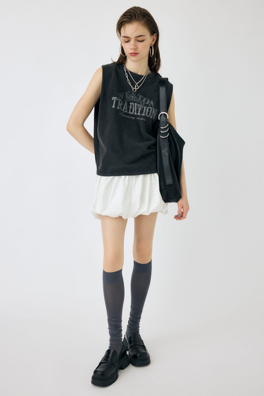 MOUSSY「OVERLAPPING LOGOS ノースリーブ TEE」|タンクトップ|