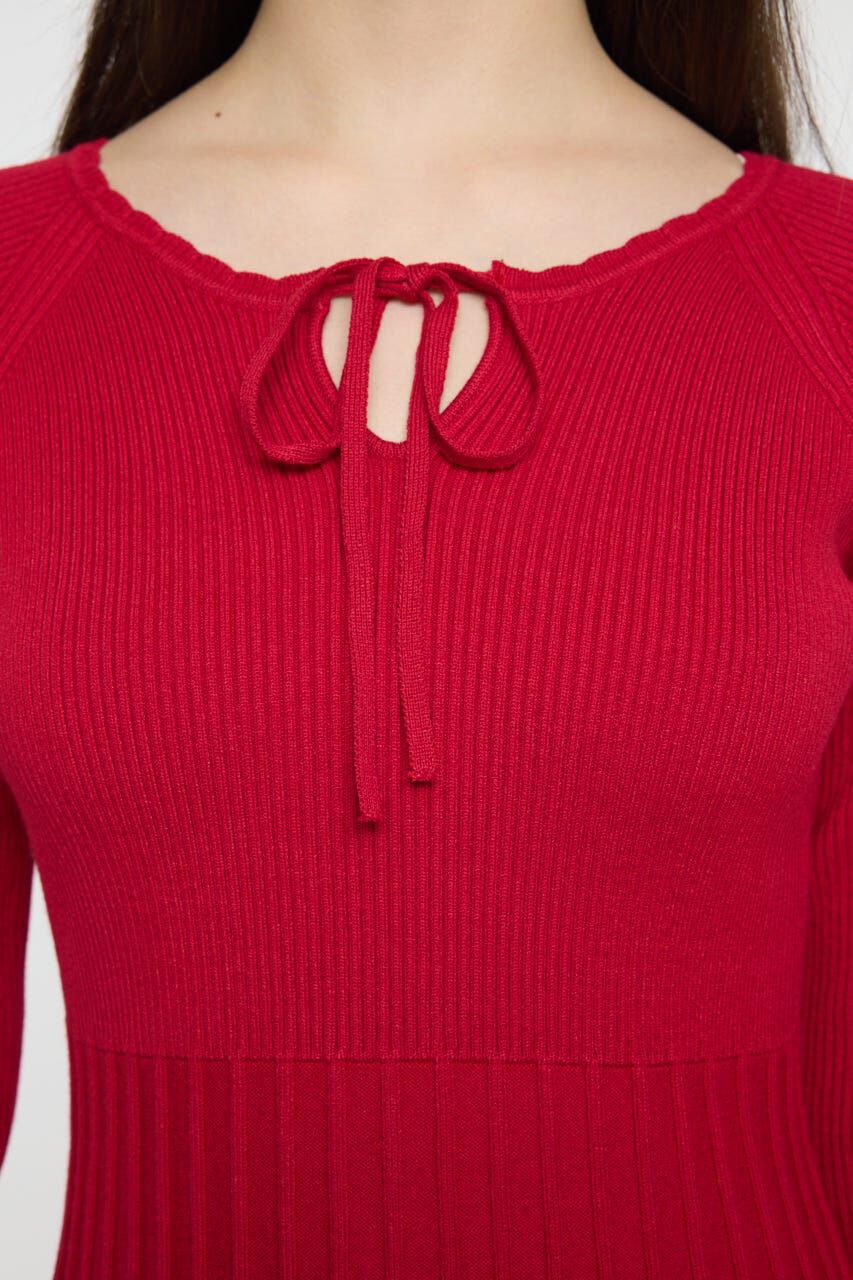 MOUSSY「PICO RIBBON MINI ドレス」|ワンピース|