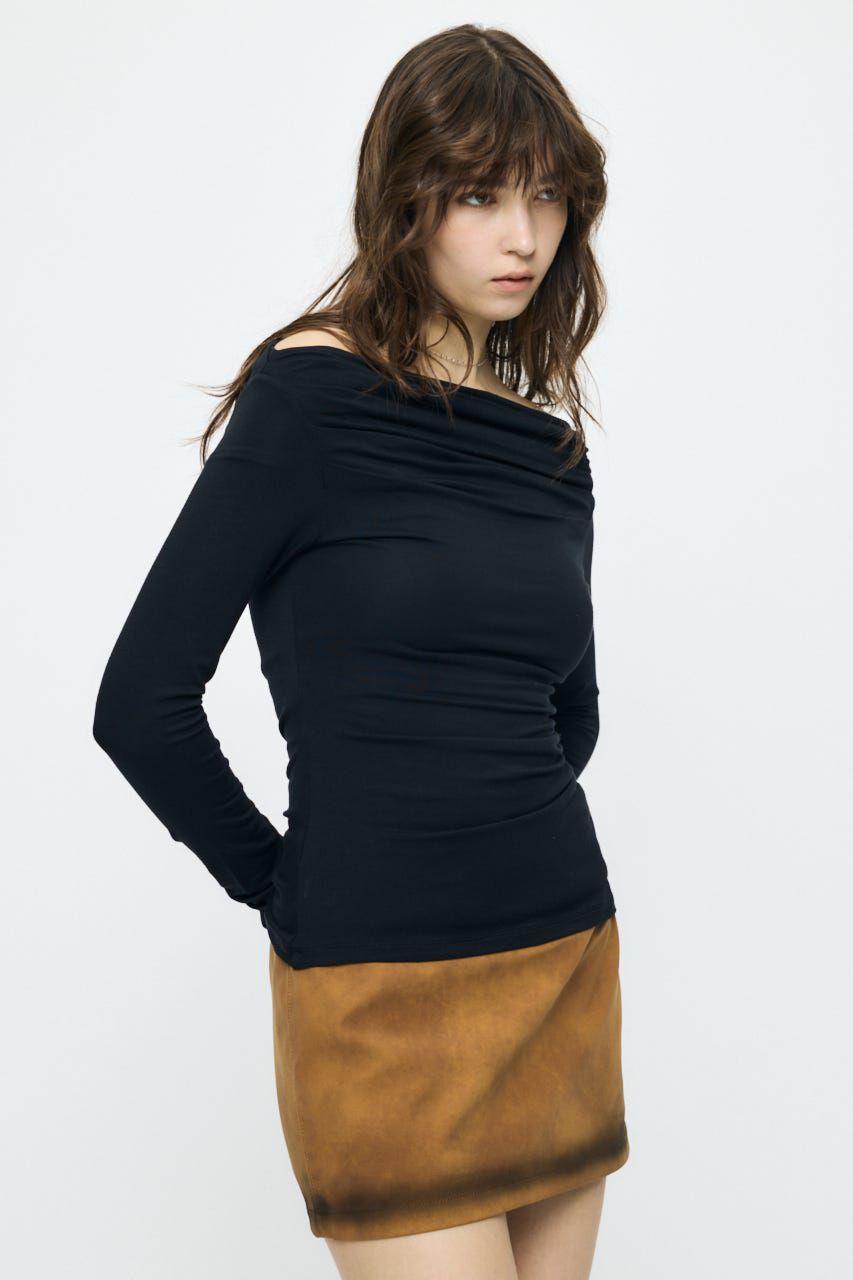 MOUSSY「ASYMMETRY TWIST NECK トップス」|Tシャツ・カットソー|