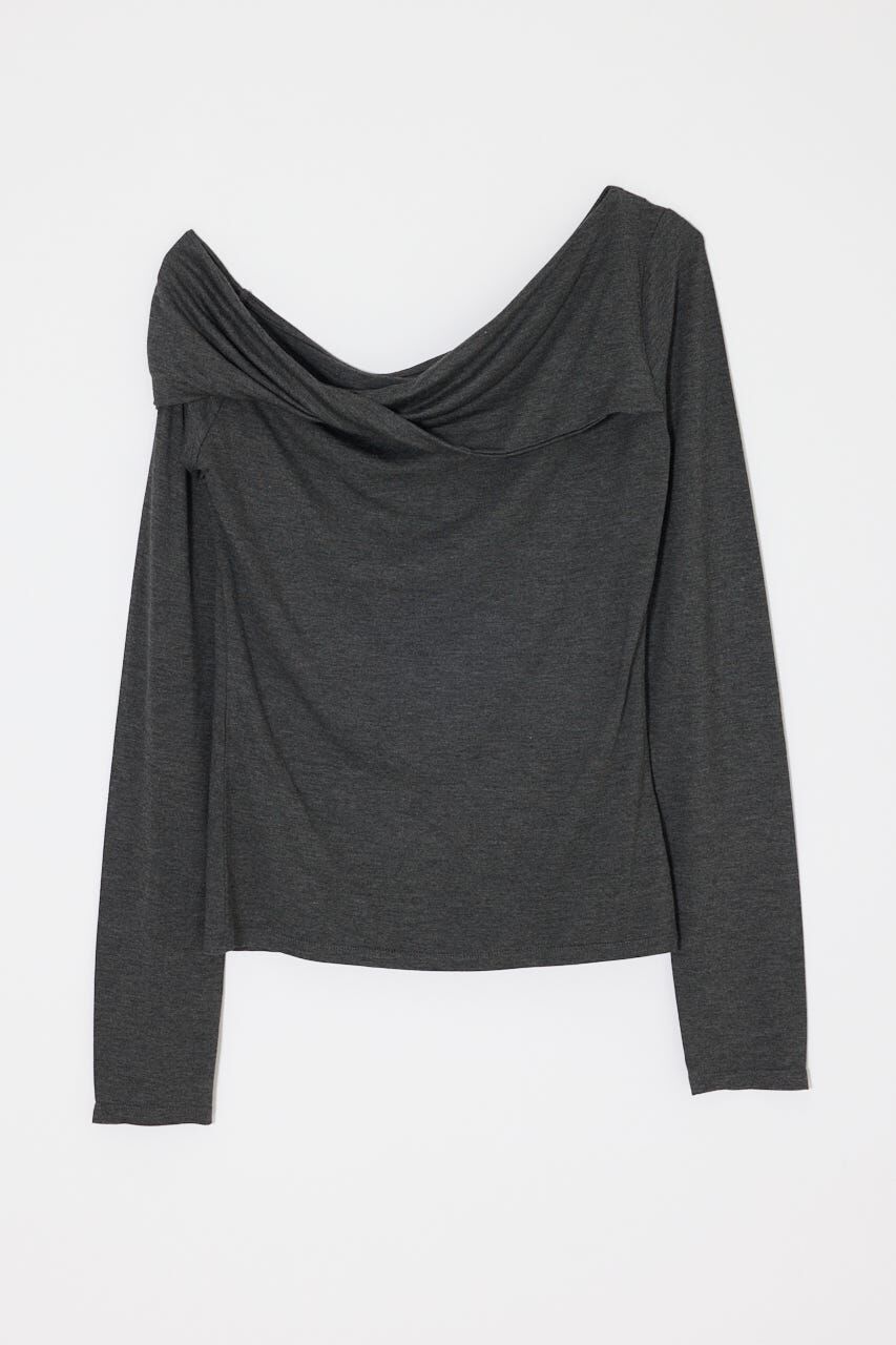MOUSSY「ASYMMETRY TWIST NECK トップス」|Tシャツ・カットソー|
