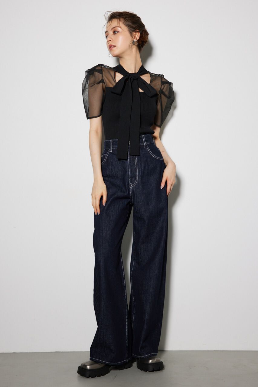 rienda「バックオープンニットトップス」|ニット・セーター|