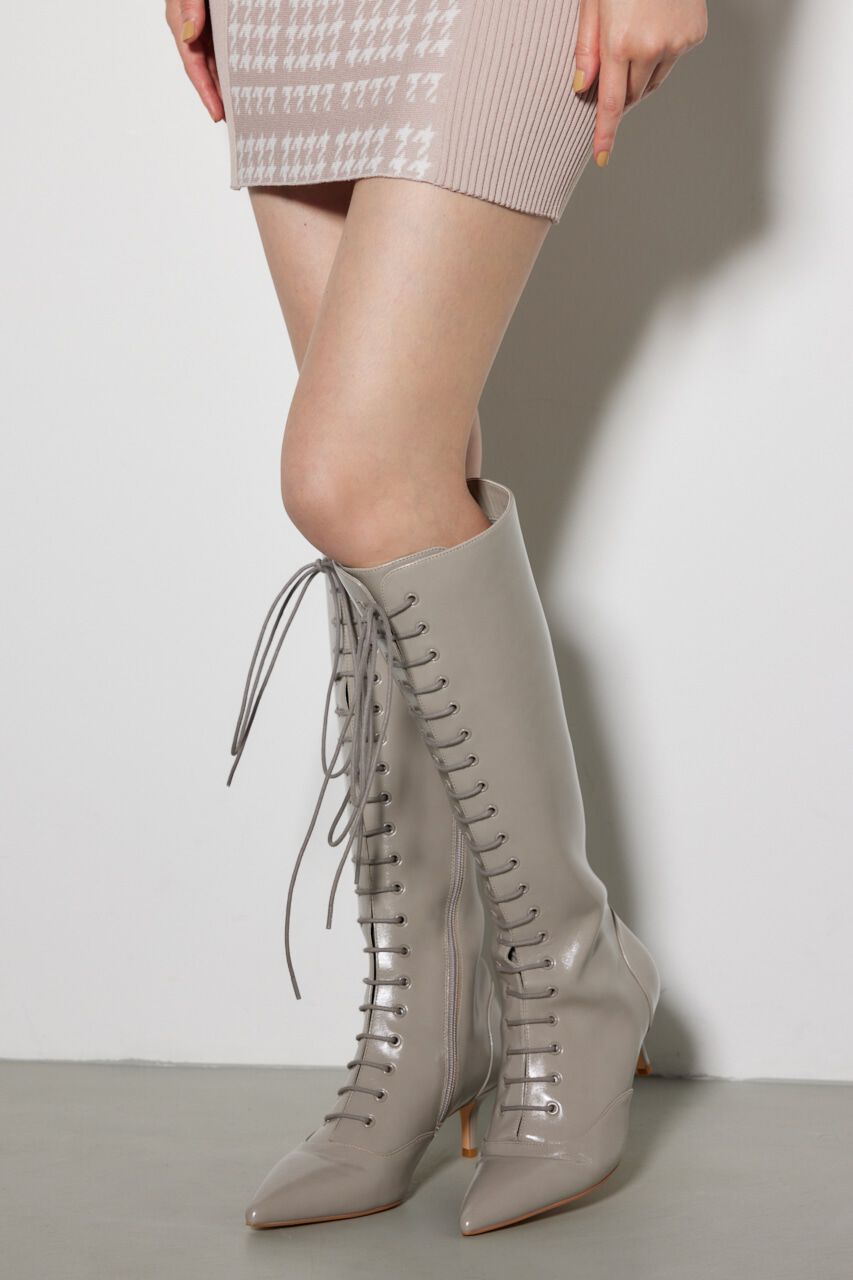 rienda「フロントレースアップロングブーツ」|その他|