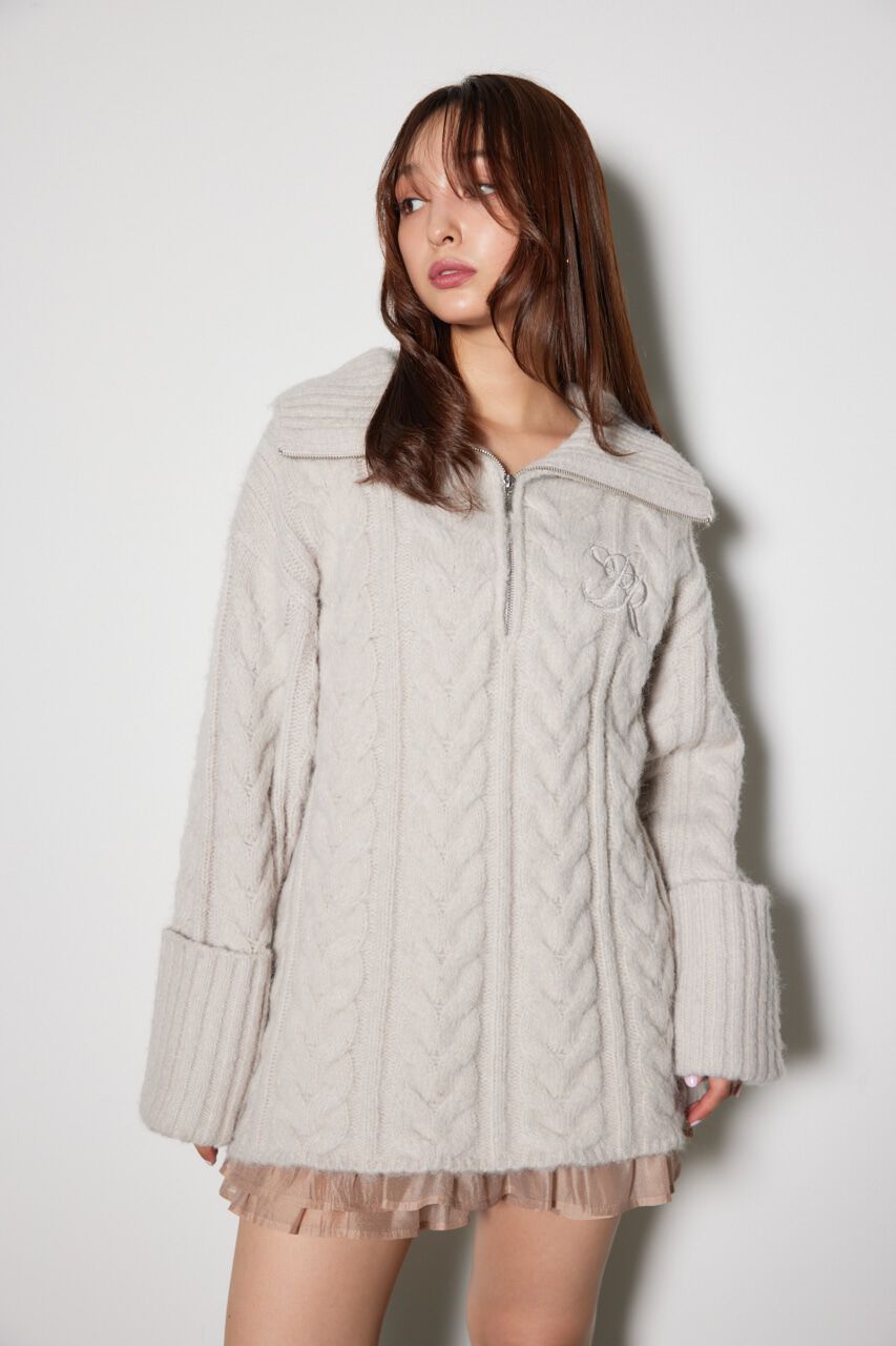 rienda「ケーブルルーズニット ワンピース」|ワンピース|L/PNK1