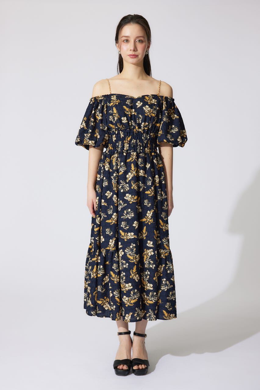 rienda「バルーンスリーブフレアワンピース」|ワンピース|