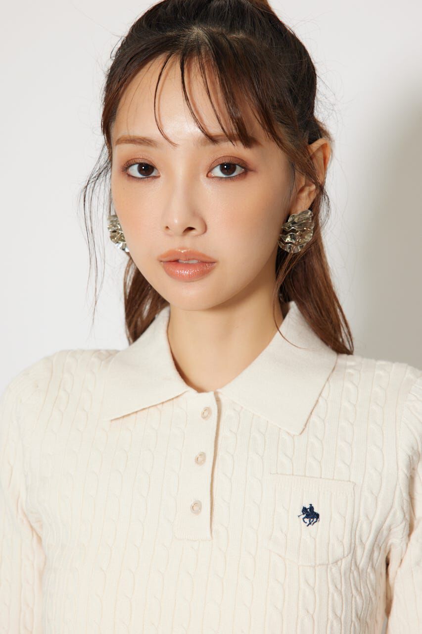 rienda「ケーブルニットトップス」|ニット・セーター|