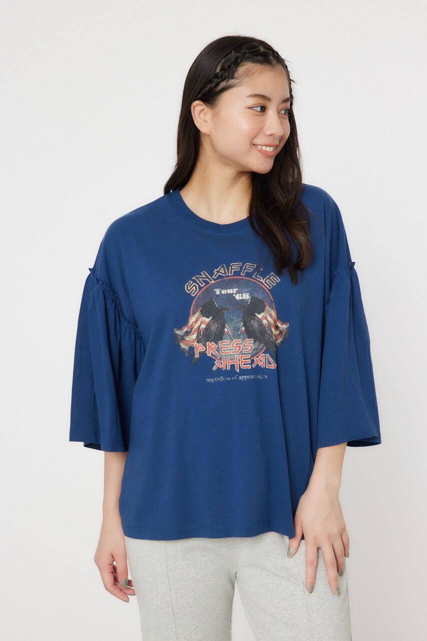 RODEO CROWNS「JP TOUR 袖フリルトップス」|Tシャツ・カットソー|NVY