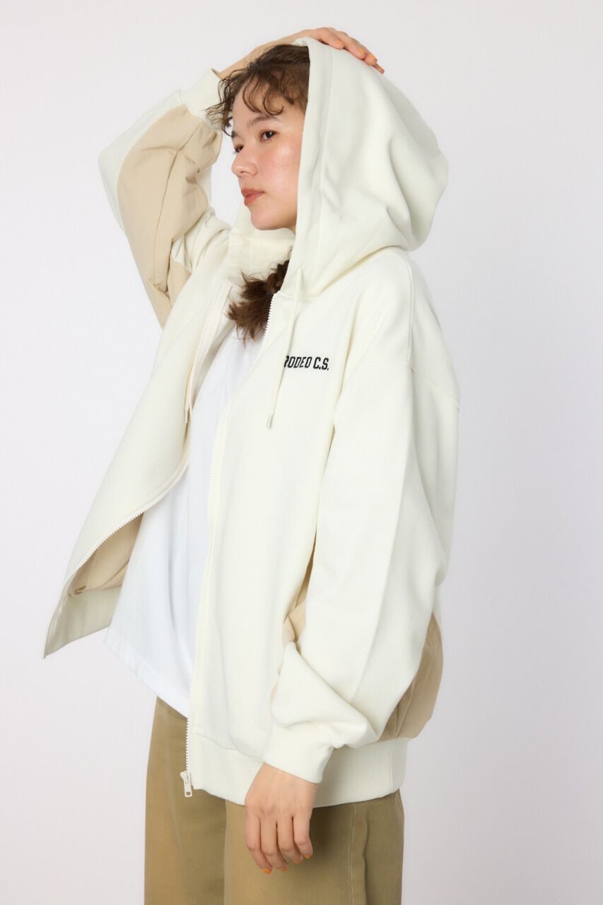 RODEO CROWNS「ナイロンアップリケロゴZIPパーカー」|パーカー|