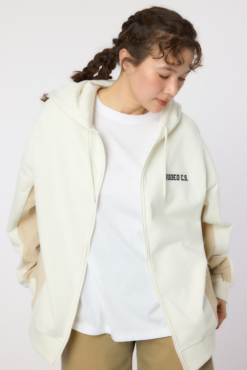 RODEO CROWNS「ナイロンアップリケロゴZIPパーカー」|パーカー|