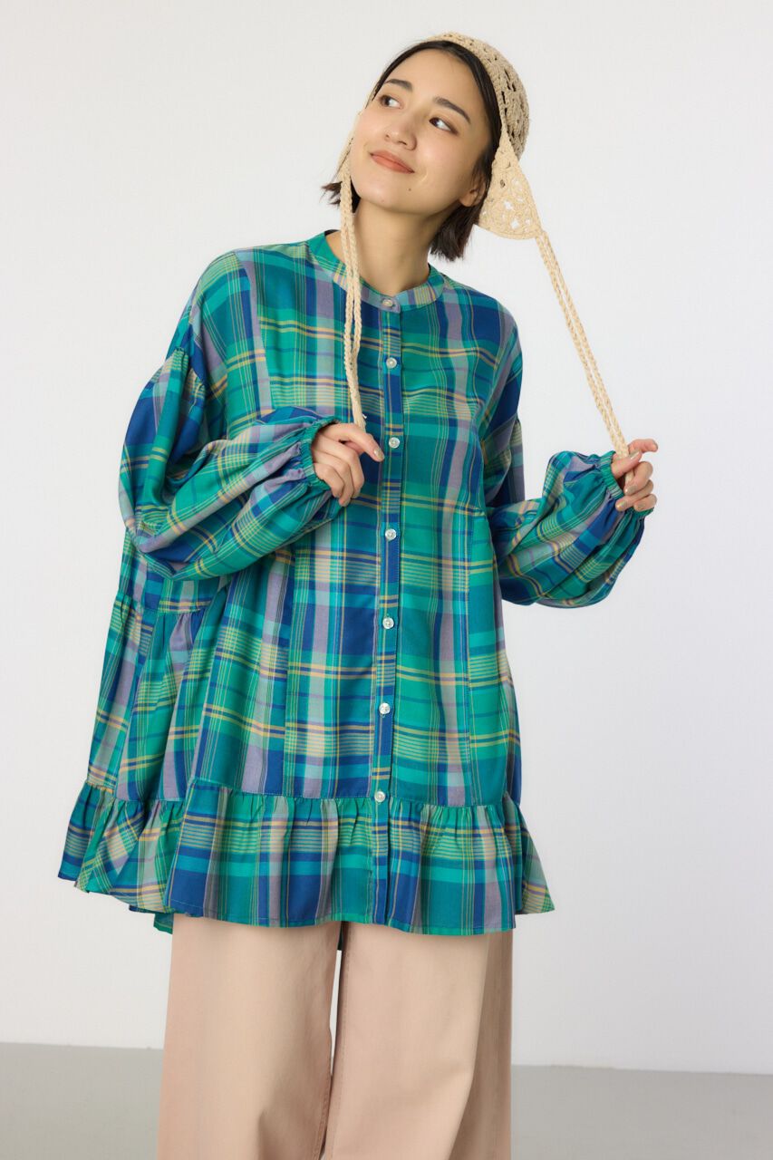 RODEO CROWNS「マルチチェックティアードチュニック」|シャツ・ブラウス|