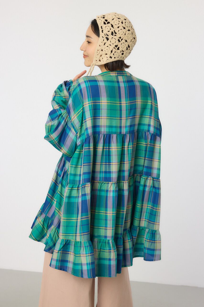 RODEO CROWNS「マルチチェックティアードチュニック」|シャツ・ブラウス|