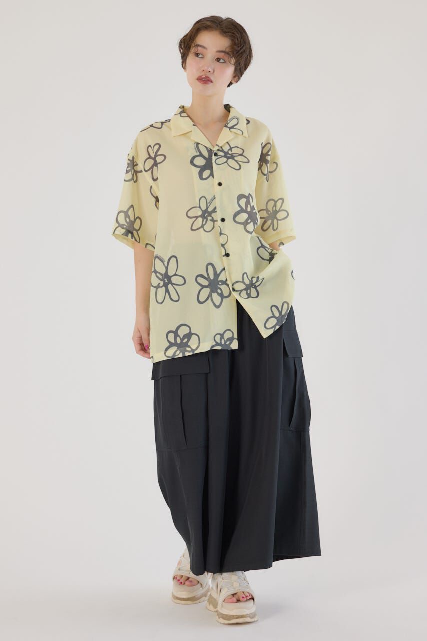 RODEO CROWNS「ポリメッシュフラワーシャツ」|シャツ・ブラウス|