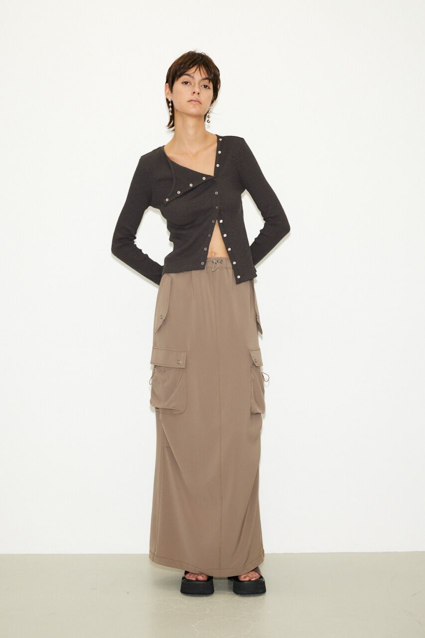 SLY「WOVEN CARGO COLUMN スカート」|スカート|L/BRN1