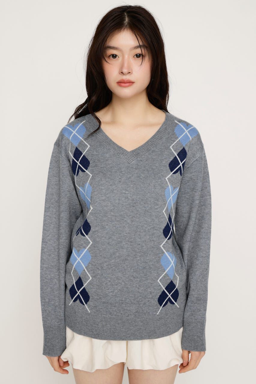 SLY「ARGYLE JQ トップス」|ニット・セーター|