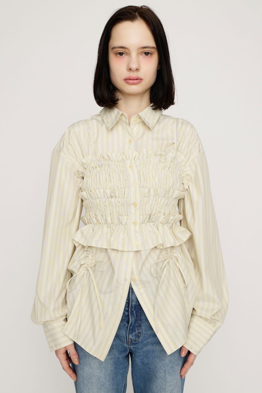 SLY「BUSTIER LAYERED GATHER シャツ」|シャツ・ブラウス|