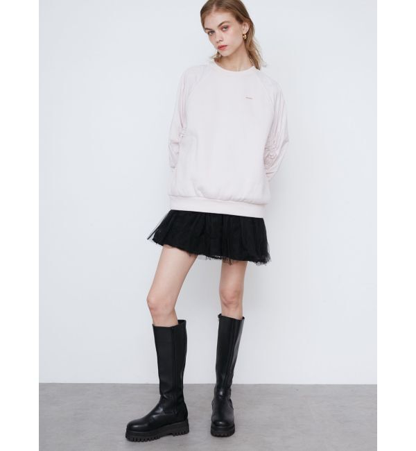 CALNAMUR「ROSE ASYMMETRY MINI OP/ローズアシンメトリーミニワンピース」|ワンピース|