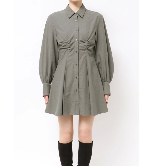 CALNAMUR「ギャザリングシャツミニワンピース」|ワンピース|