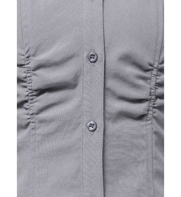 CALNAMUR「ギャザリングシャツミニワンピース」|ワンピース|