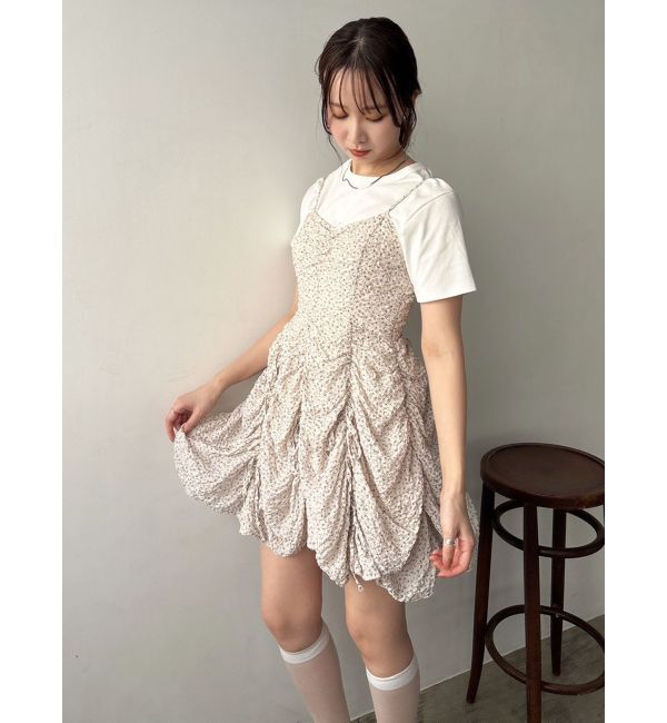 dazzlin「ギャザーリボンミニワンピース」|ワンピース|