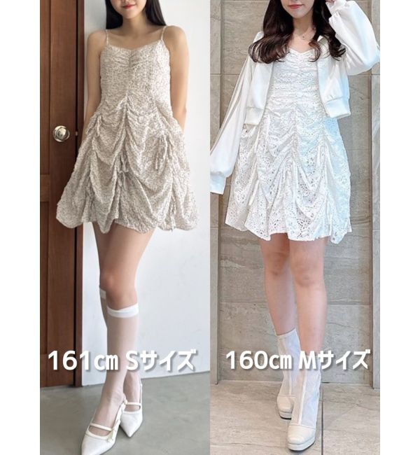 dazzlin「ギャザーリボンミニワンピース」|ワンピース|