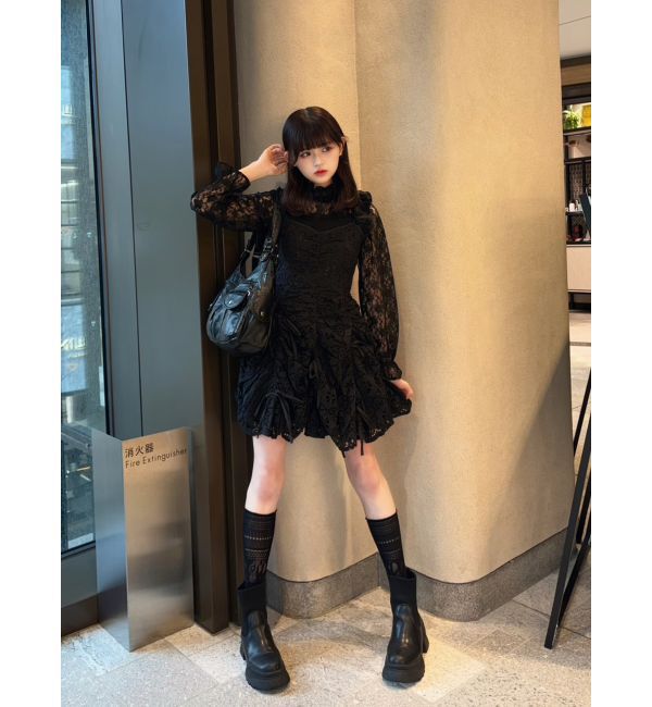 dazzlin「ギャザーリボンミニワンピース」|ワンピース|