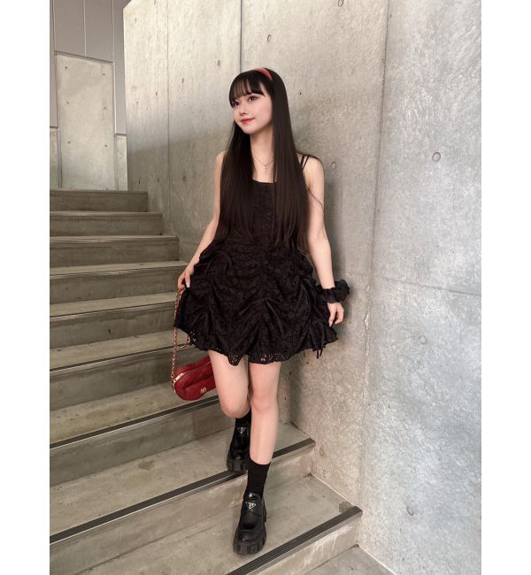 dazzlin「ギャザーリボンミニワンピース」|ワンピース|