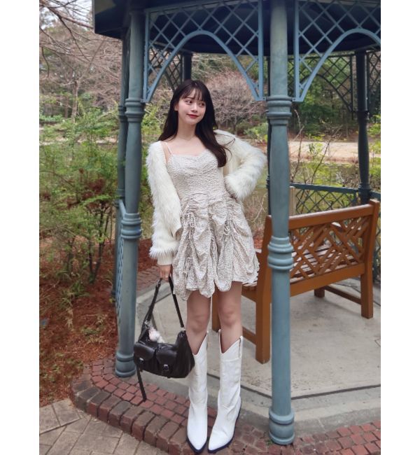 dazzlin「ギャザーリボンミニワンピース」|ワンピース|