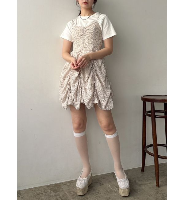 dazzlin「ギャザーリボンミニワンピース」|ワンピース|