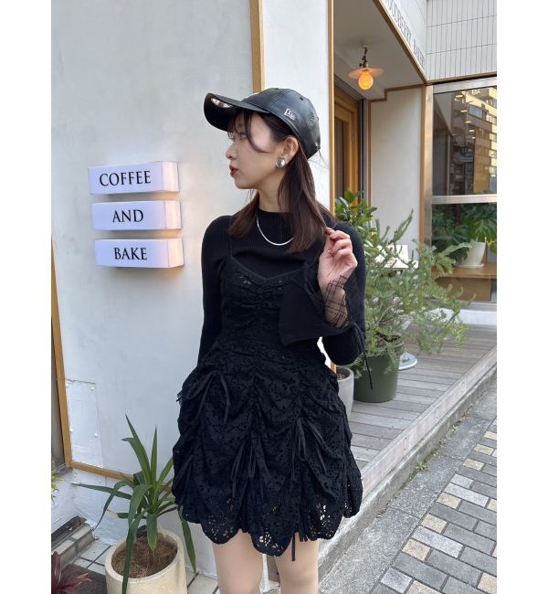 dazzlin「ギャザーリボンミニワンピース」|ワンピース|