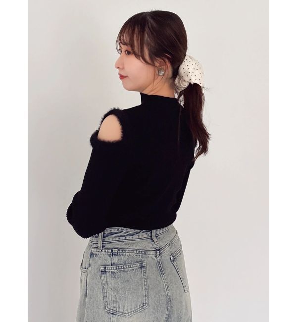 dazzlin「【20周年記念復刻！】オープンエコファースリーブニットトップス」|ニット・セーター|