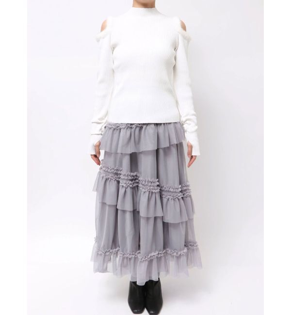 dazzlin「【20周年記念復刻！】オープンエコファースリーブニットトップス」|ニット・セーター|