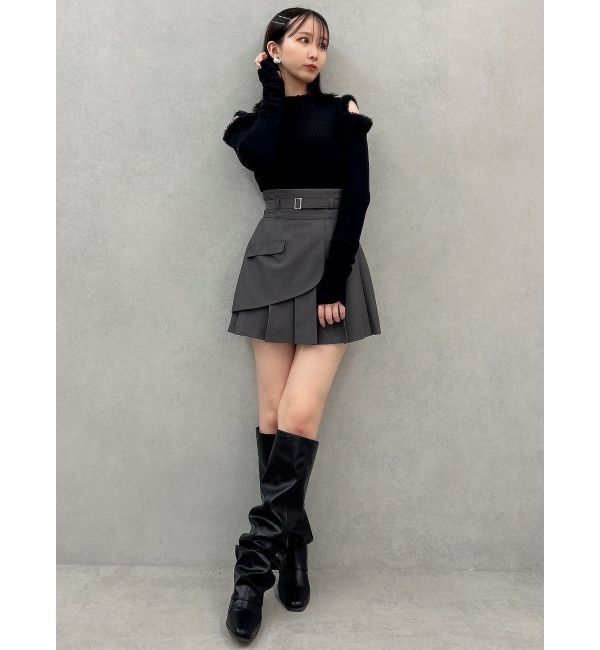 dazzlin「【20周年記念復刻！】オープンエコファースリーブニットトップス」|ニット・セーター|