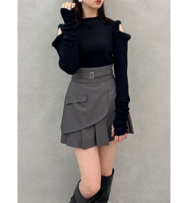 dazzlin「【20周年記念復刻！】オープンエコファースリーブニットトップス」|ニット・セーター|