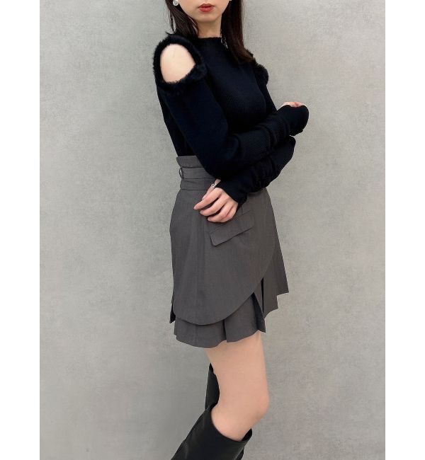 dazzlin「【20周年記念復刻！】オープンエコファースリーブニットトップス」|ニット・セーター|