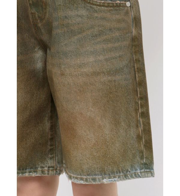 EMODA「ヴィンテージライクデニムハーフパンツ」|デニム|