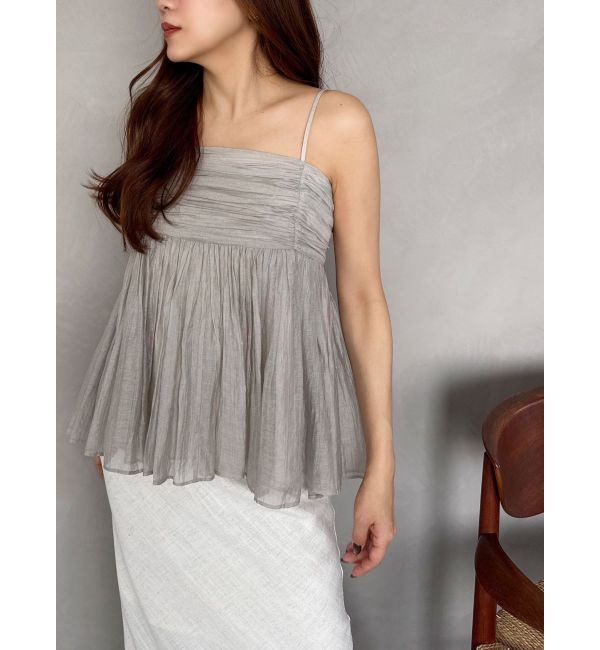 MERCURYDUO「【OUNNOUN】ペプラムキャミソールブラウス」|シャツ・ブラウス|