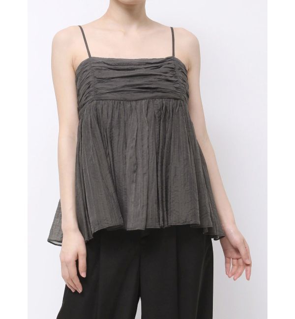 MERCURYDUO「【OUNNOUN】ペプラムキャミソールブラウス」|シャツ・ブラウス|チャコールグレー