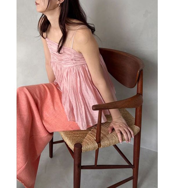 MERCURYDUO「【OUNNOUN】ペプラムキャミソールブラウス」|シャツ・ブラウス|ピンク