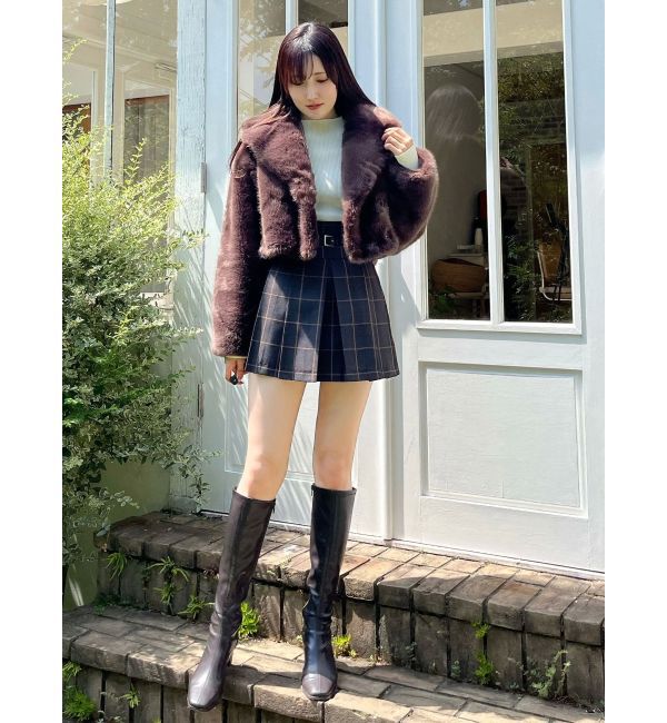 MERCURYDUO「ベルト付きチェックプリーツミニスカパン」|その他|