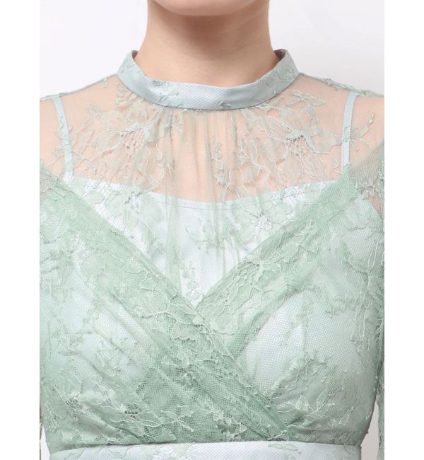 MERCURYDUO「レースギャザーフレアワンピース」|ワンピース|