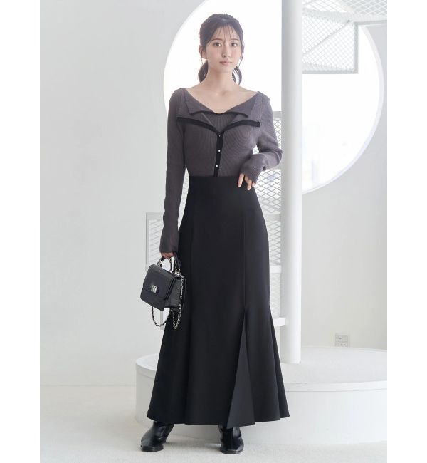 MERCURYDUO「バックレースアップストレッチマーメイドスカート」|スカート|