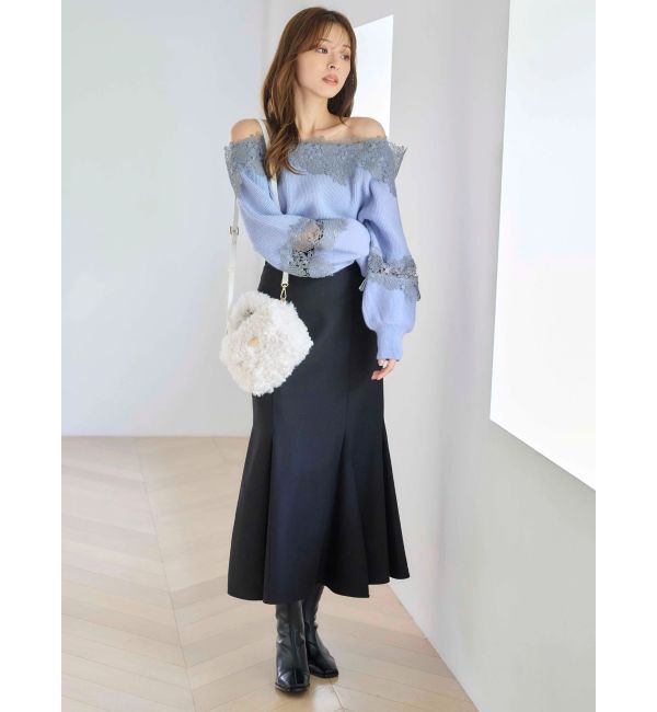 MERCURYDUO「バックレースアップストレッチマーメイドスカート」|スカート|