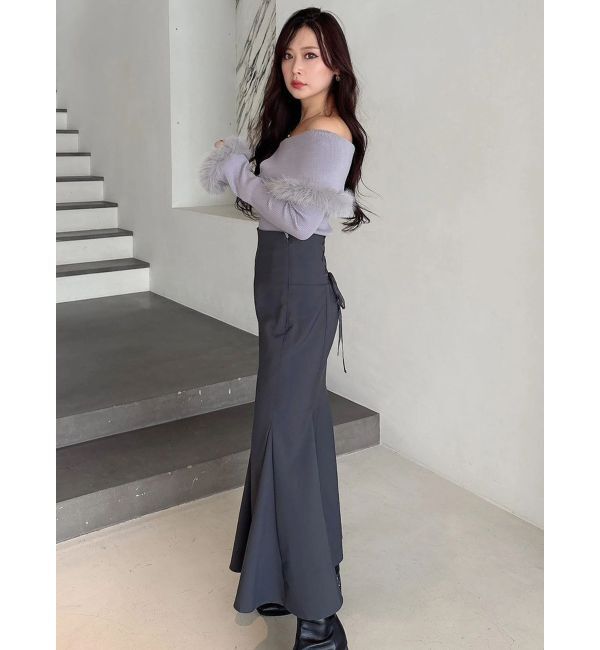 MERCURYDUO「バックレースアップストレッチマーメイドスカート」|スカート|