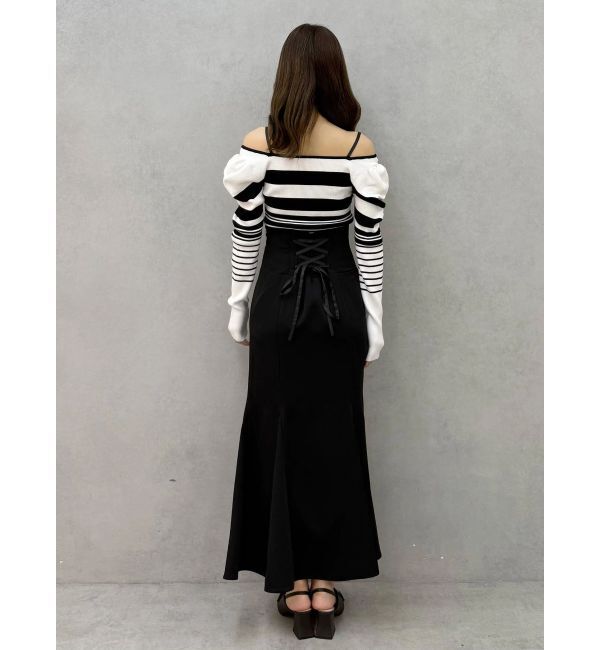 MERCURYDUO「バックレースアップストレッチマーメイドスカート」|スカート|