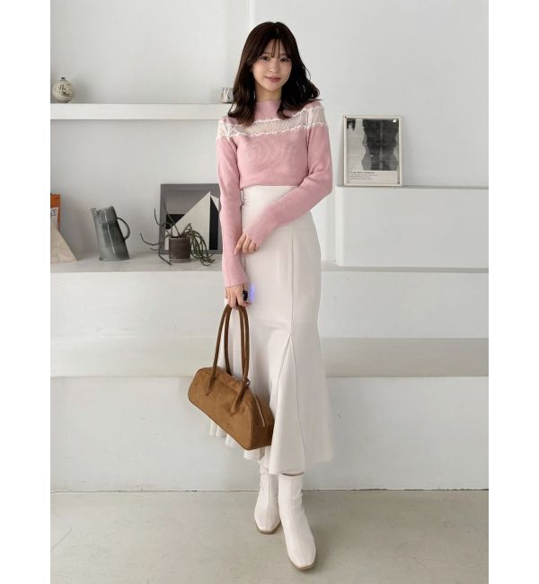 MERCURYDUO「バックレースアップストレッチマーメイドスカート」|スカート|